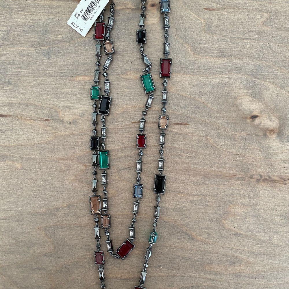 Kendra Scott long gem necklace